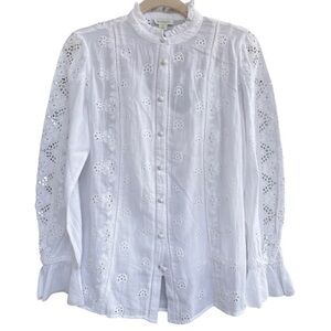 Sundance White Eyelet Lace Blouse S